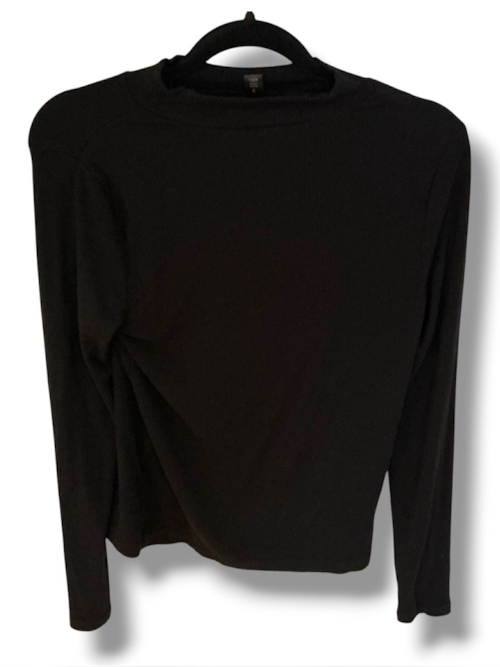 Banana Republic Black Long-Sleeve Crew Neck Sweater